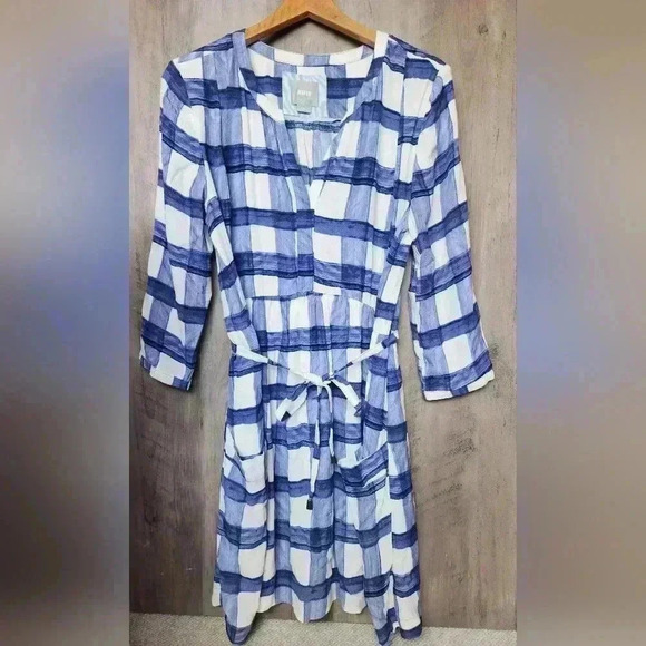 Maeve Anthropologie Devery Plaid Mini Belted Dress Small Women's - Picture 5 of 15